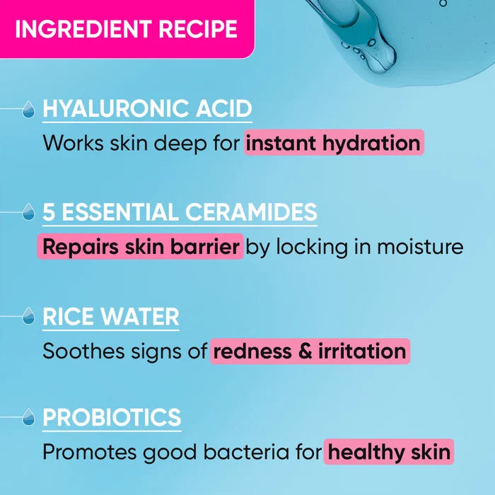 Hyaluronic & Ceramides Hydrating Face Serum Suitable for: All Skin Types