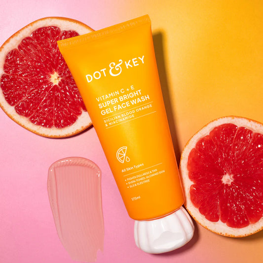 Vitamin C + E Gel Face Wash for Glowing Skin Suitable for: ALL SKIN TYPES