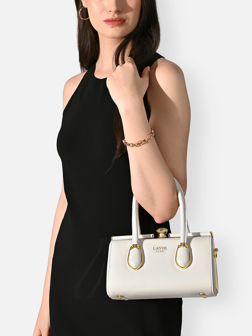 DAZZEM25 SMALL OFF WHITE HANDBAG