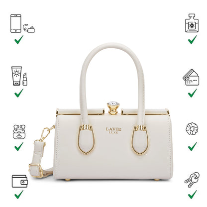 DAZZEM25 SMALL OFF WHITE HANDBAG