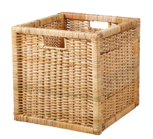 BRANÄS Basket, rattan, 32x34x32 cm (12 ½x13 ½x12 ½")