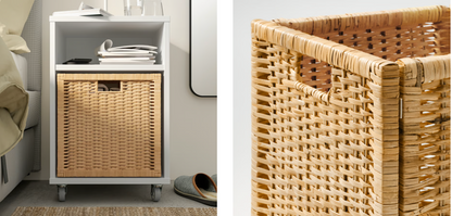 BRANÄS Basket, rattan, 32x34x32 cm (12 ½x13 ½x12 ½")