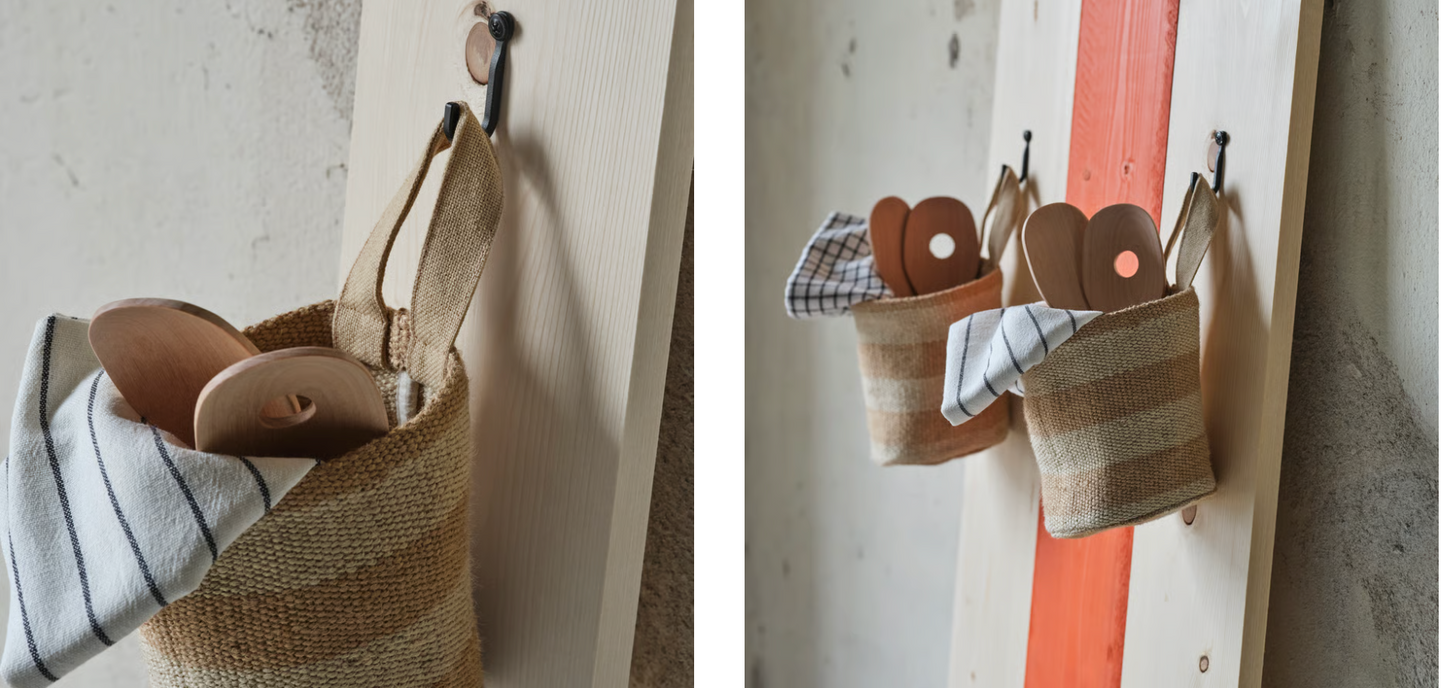 Storage basket, jute