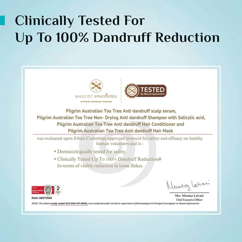 Australian Tea Tree Non-Drying Anti-Dandruff Shampoo
Reduces Dandruff Without Drying Hair