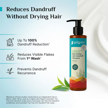 Australian Tea Tree Non-Drying Anti-Dandruff Shampoo
Reduces Dandruff Without Drying Hair